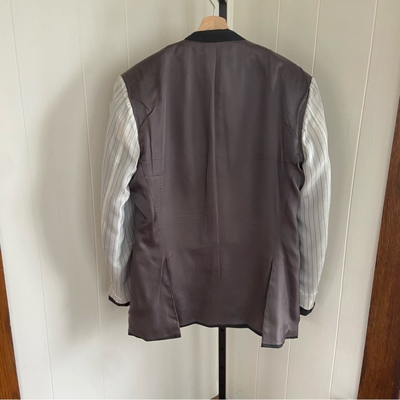 SUITSUPPLY Gray Stripe Super 110s Wool Vitale Barberis Canonico Sport Coat 42L - Picture 4 of 10